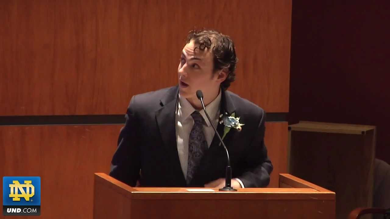 Notre Dame Hockey - Patrick Gaul, Coaches Award