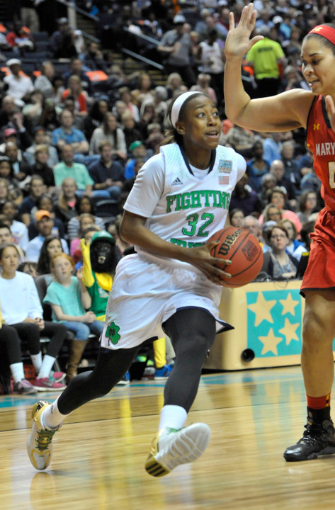 Junior All-America guard Jewell Loyd scored a game-high 20 points and grabbed eight rebounds in 16 minutes as No. 3 Notre Dame defeated Ferris State, 92-32 in an exhibition game Wednesday night at Purcell Pavilion.