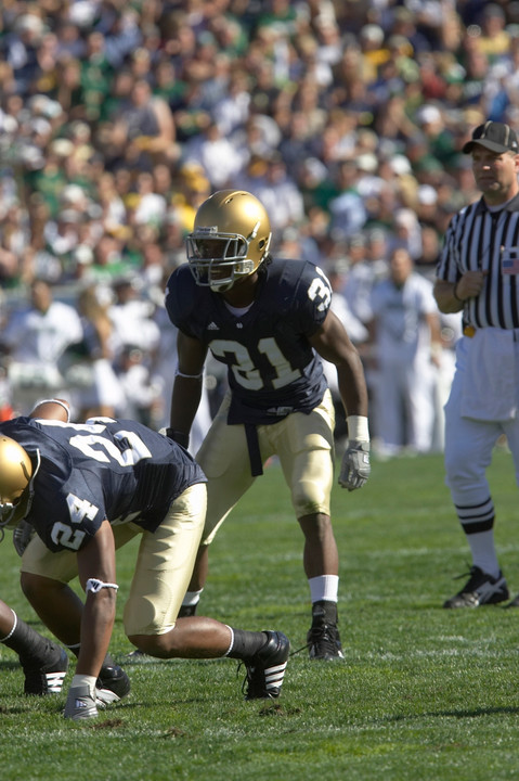 Sergio Brown has taken over as one of the starting safeties for the Irish, playing opposite defensive captain Kyle McCarthy.