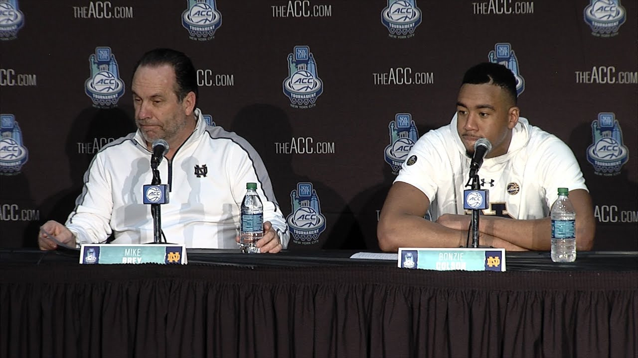 Post Game Press Conference | @NDMBB vs Duke ACC Tournament 2018