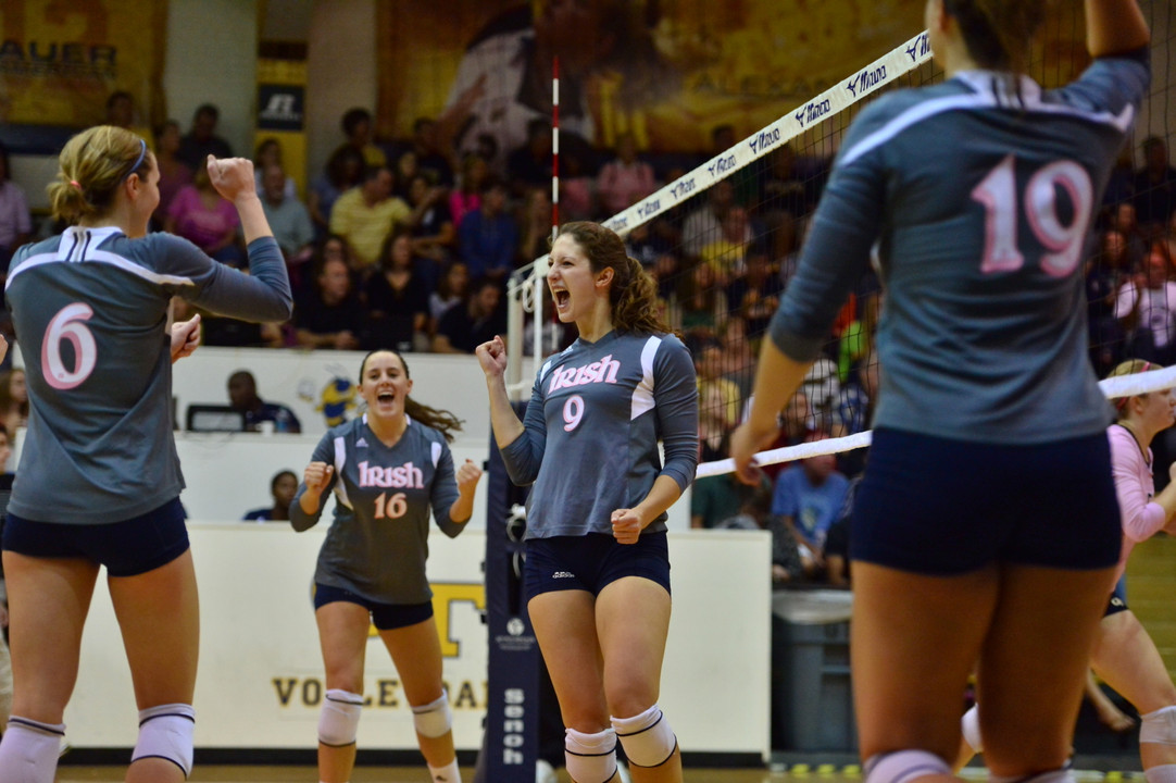 Senior Nicole Smith had nine kills and hit .500 for the match as the Irish swept Georgia Tech Friday night in Atlanta.