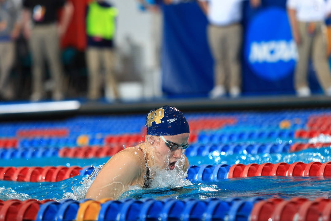 Junior Emma Reaney set a school, meet and pool record in the 200 breast Sunday afternoon.