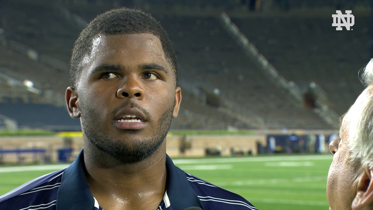 @NDFootball | Jerry Tillery Post Game Interview vs. Michigan (2018)