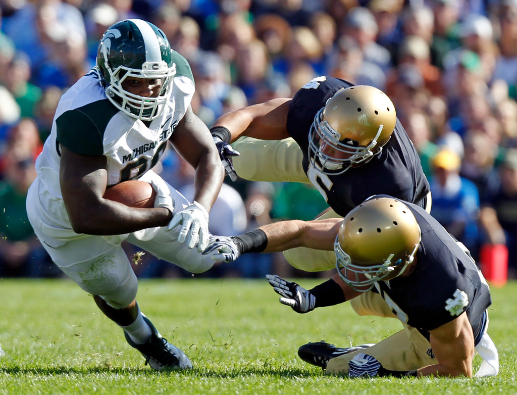 Irish Earn Resounding First Win, 31-13 Over #15 Spartans (AP)