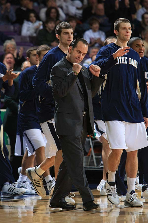 Mike Brey and the Notre Dame basketball team will play in the first basketball event in the new Lucas Oil Stadium when they play Ohio State there on Dec. 6.
