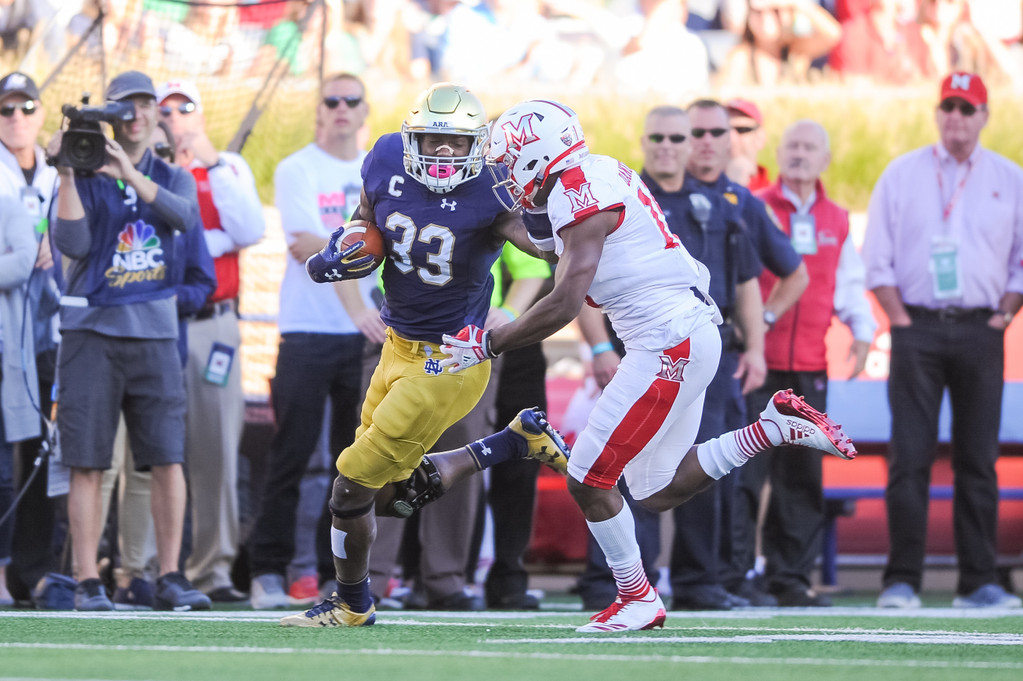 No. 22 Notre Dame def. Miami (Ohio), 52-17