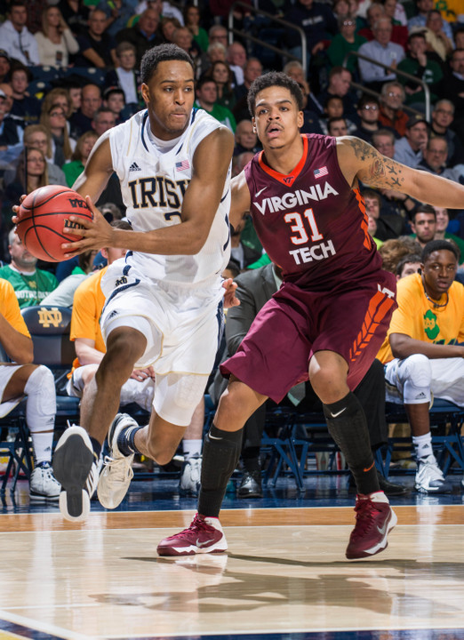 Freshman V.J. Beachem scored a career-high 10 points in Saturday's overtime win against Boston College.