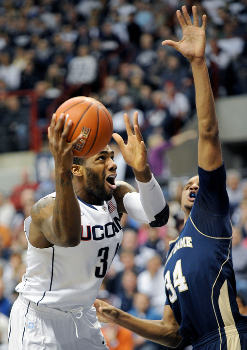 AP Photos: No. 8 Notre Dame at No. 16 Connecticut