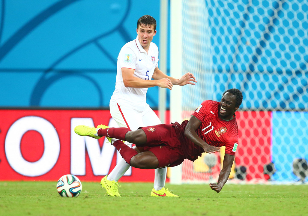 Matt Besler competes against Portugal
