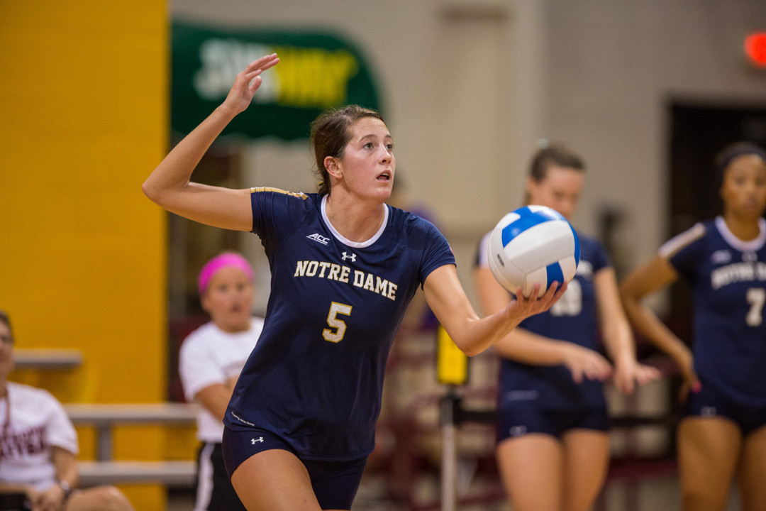 Freshman Sydney Kuhn tied for a team high with 12 kills, while adding five digs and a service ace, in a 3-1 win over Northeastern Saturday morning.