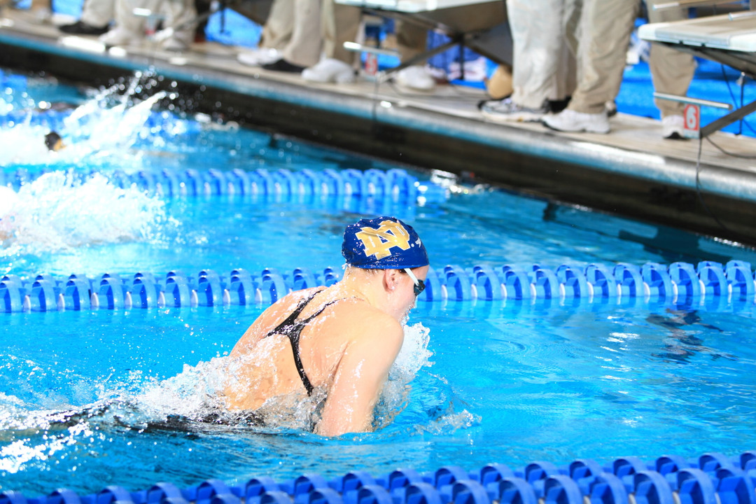 Senior Emma Reaney begins her final semester with the Irish Saturday at Michigan.