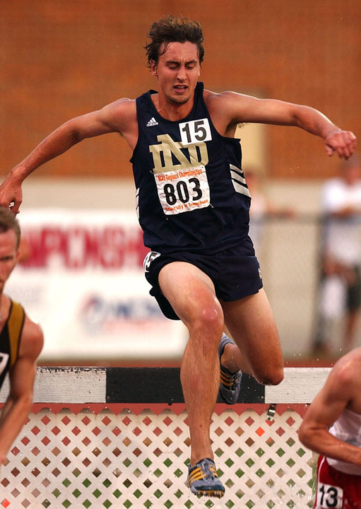 Senior Todd Ptacek (shown here in last year's NCAA Mideast Regional) received an at-large berth into the NCAA Outdoor Championships in the 3,000-meter steeplechase, it was announced Tuesday afternoon by the NCAA. <i>(photo by Elizabeth Oliver)</i>