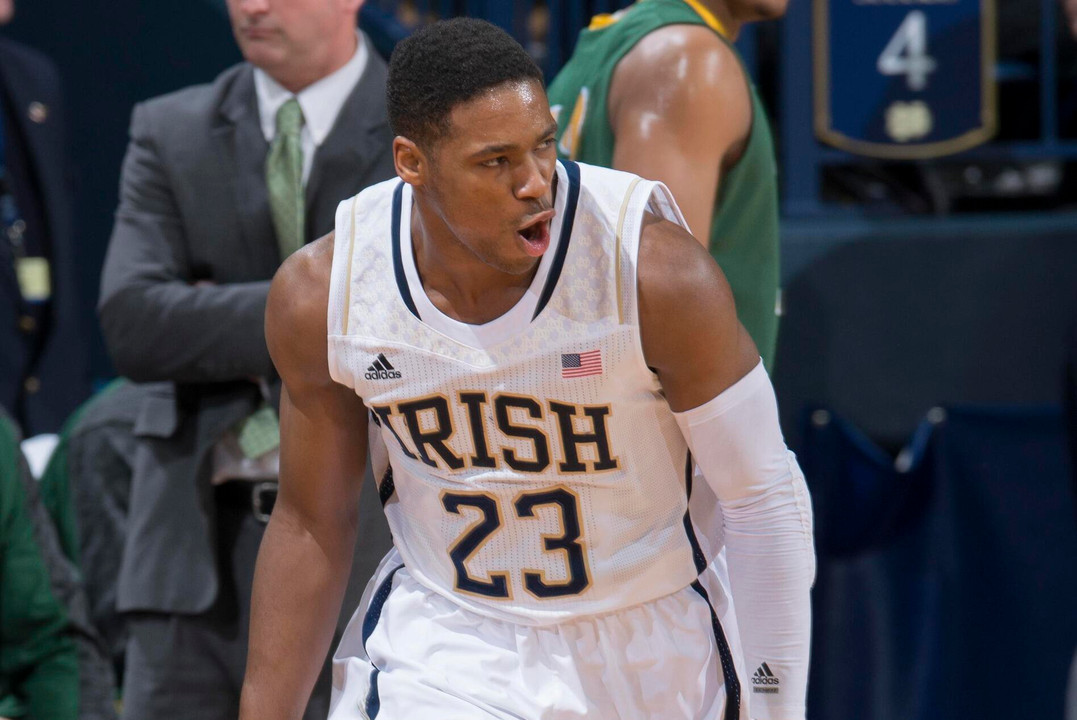 Demetrius Jackson (23) celebrates after a three point basket. (Matt Cashore-USA TODAY Sports)