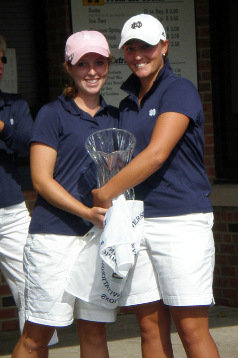 Sophomore Katie Conway and senior captain Lisa Maunu.