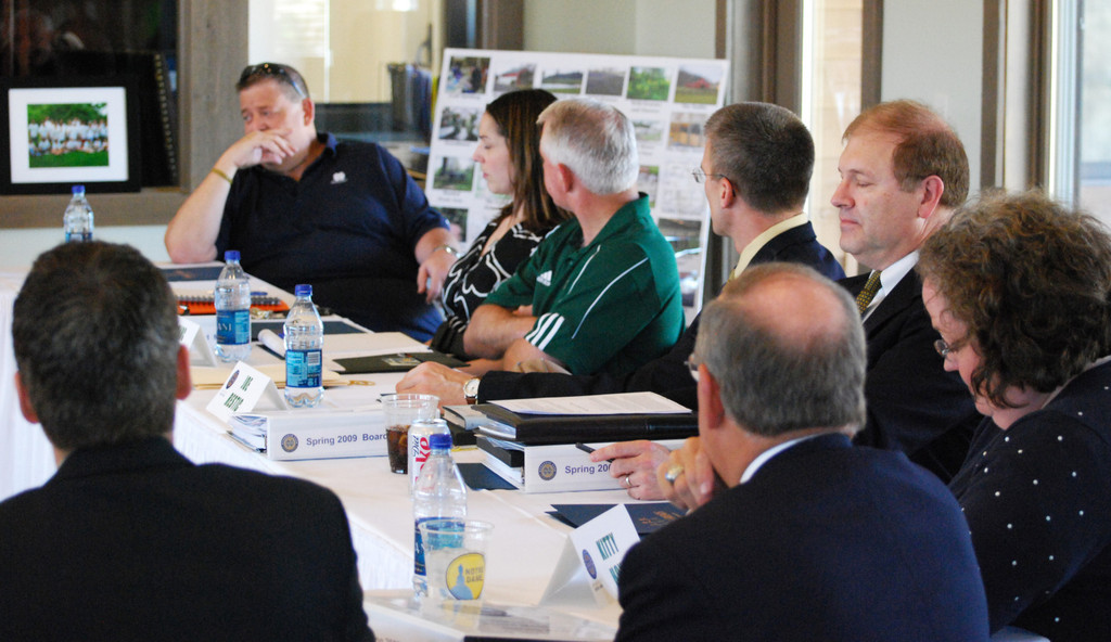 Coach Weis with the Monogram Club Board of Directors
