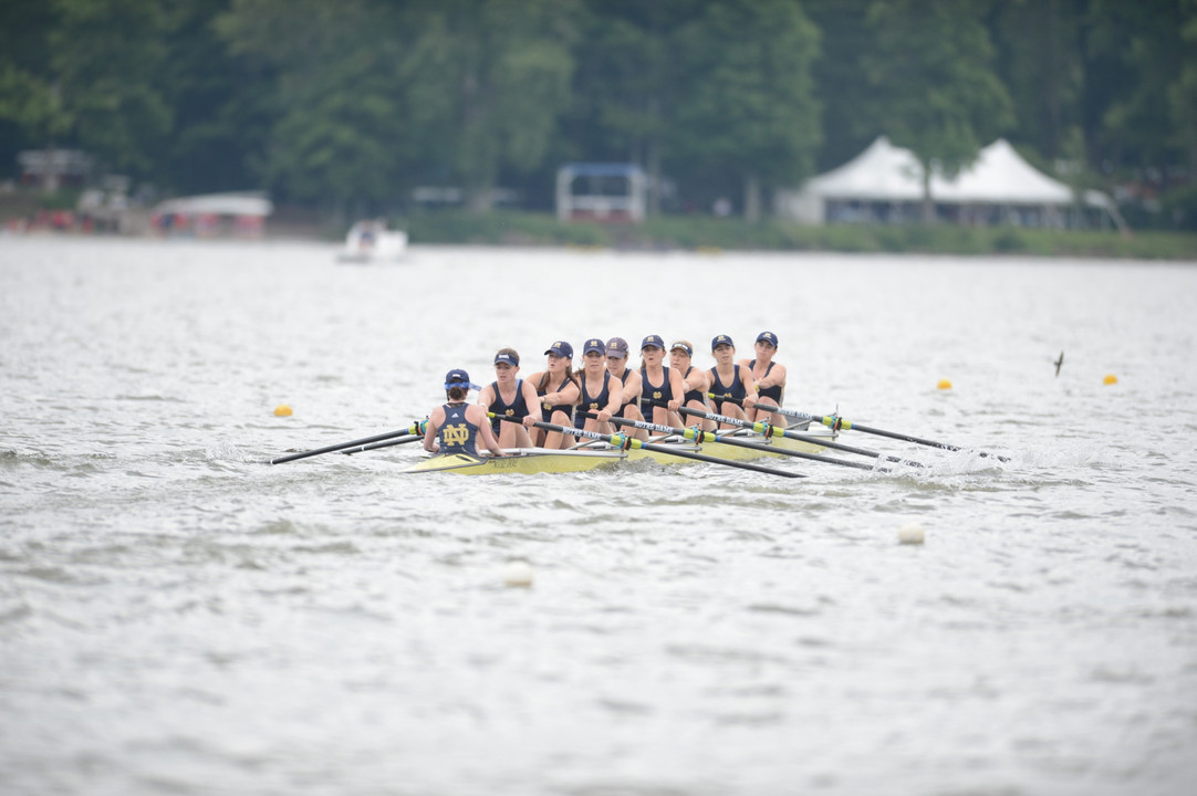 Notre Dame's second varsity eight defeated No. 15 Wisconsin and No. 17 Washington during the final session of last season's Lake Natoma Invitational