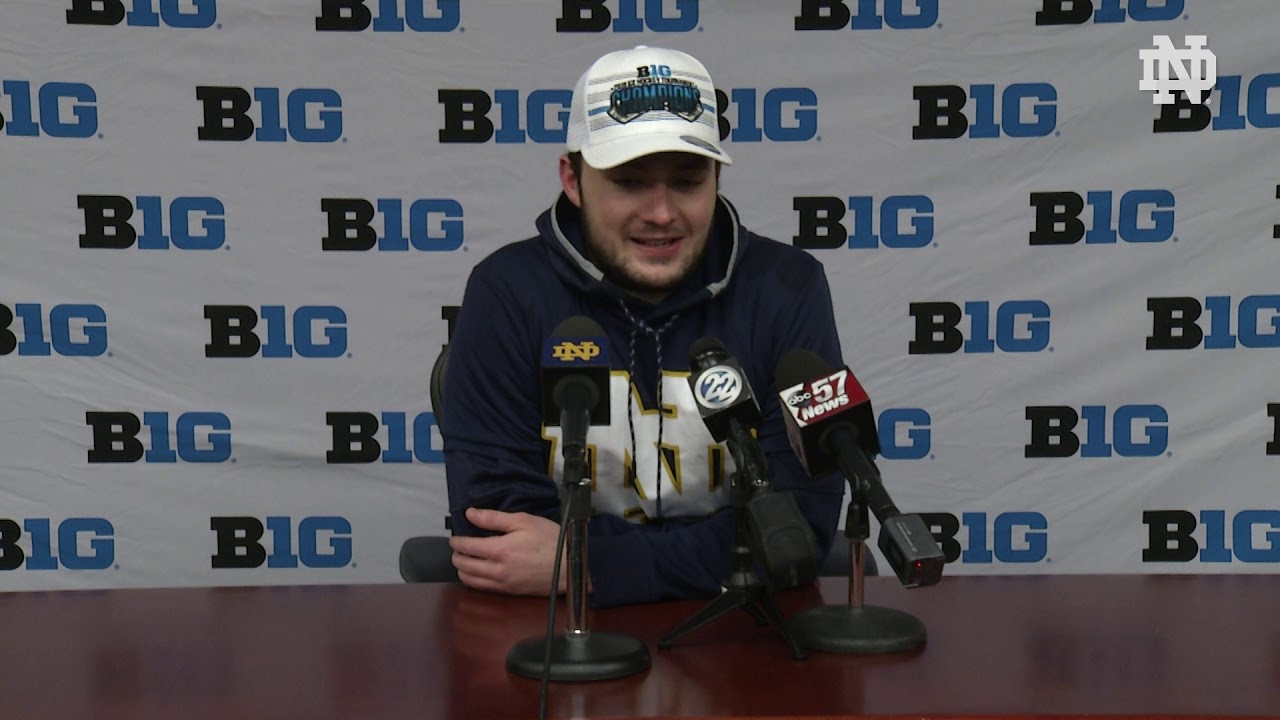 @NDHockey | Cale Morris Post-Game Press Conference vs. Penn State, B1G Championship (2019)