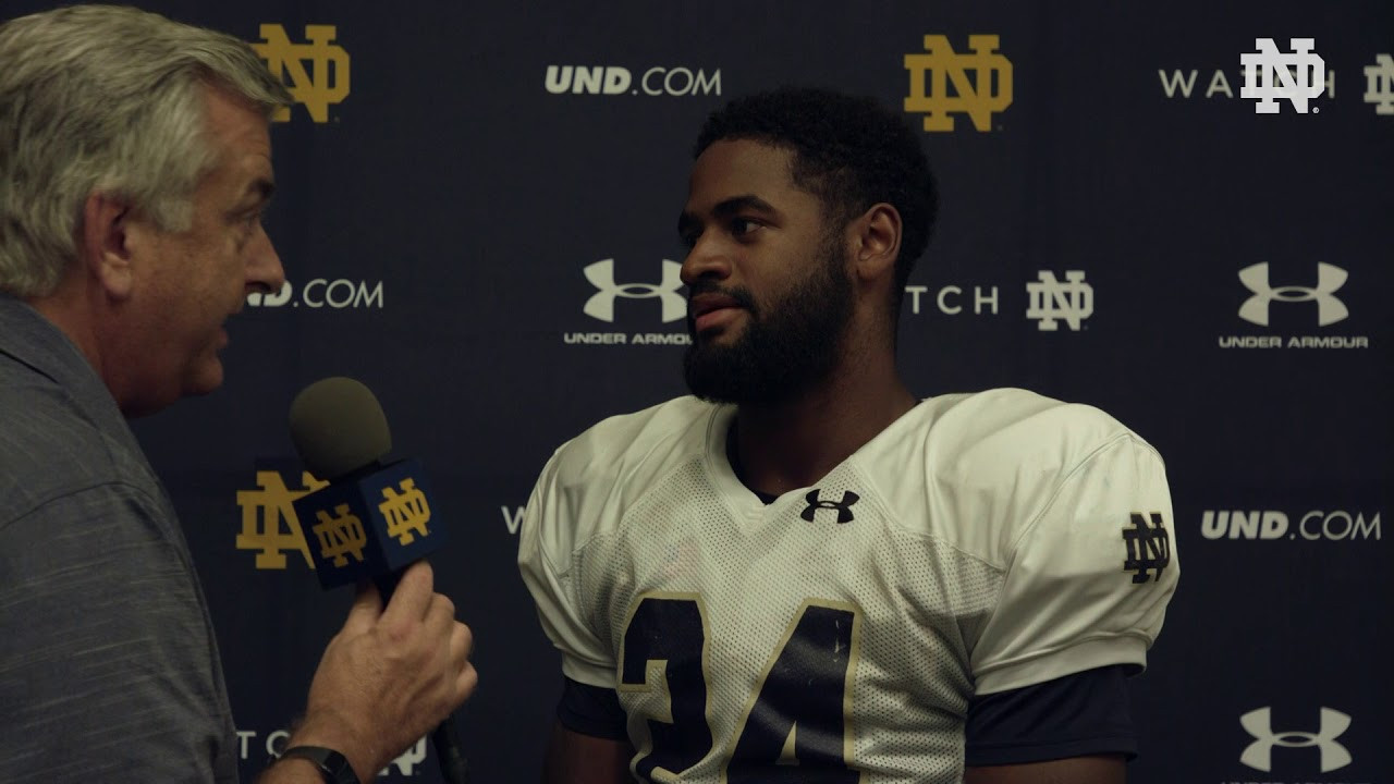 @NDFootball | Nick Coleman Post Practice Interview Vanderbilt Week (2018)