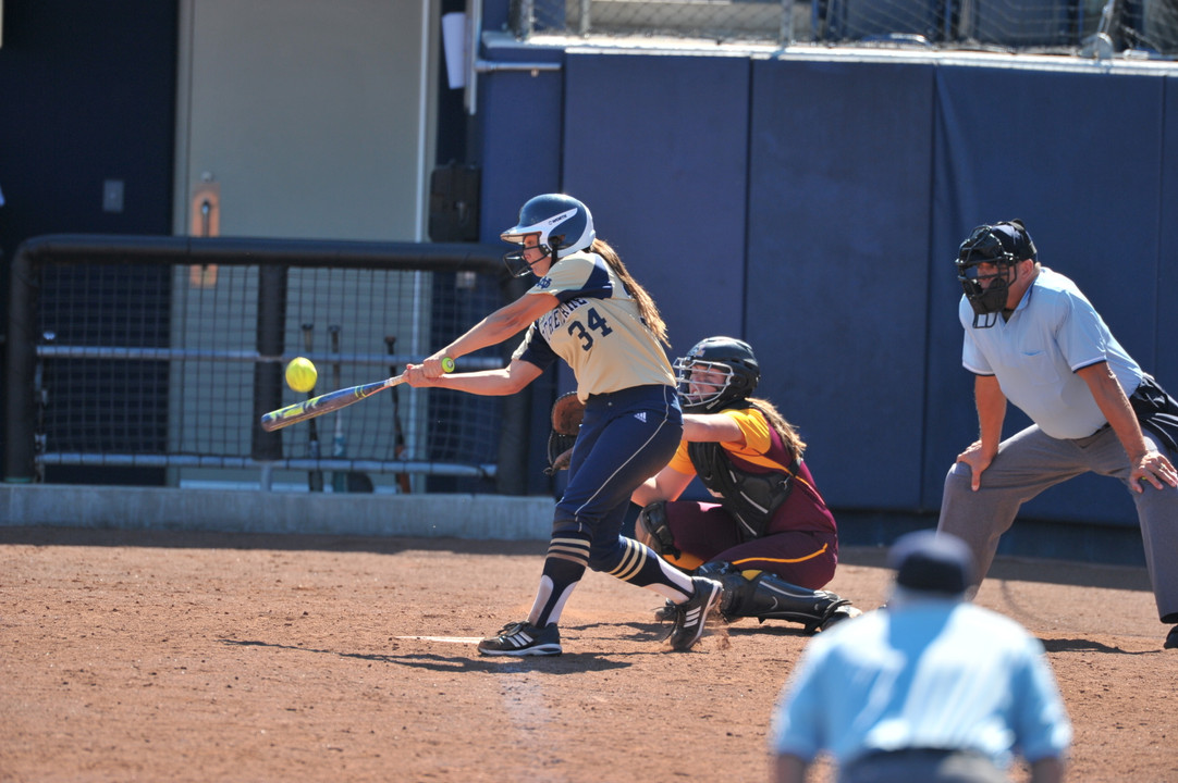 Freshman Casey Africano hit her first two career home runs last weekend against Rutgers