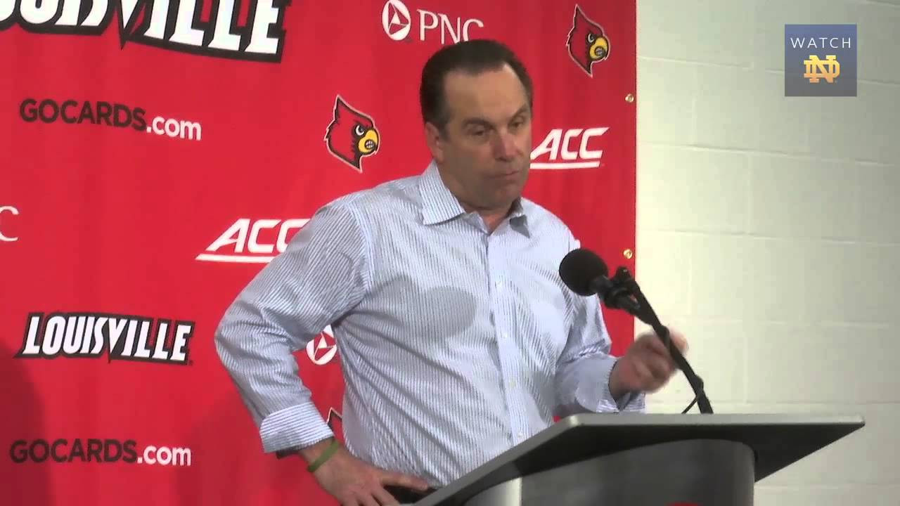 Coach Brey At Louisville Post Game
