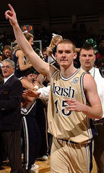 Colin Falls is averaging 13.3 points as Notre Dame's third-leading scorer.