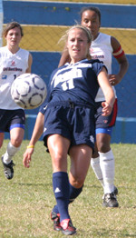 Annie Schefter scored her first goal of the season in Sunday's 3-0 win over Baylor. (Photo by Pete LaFleur)