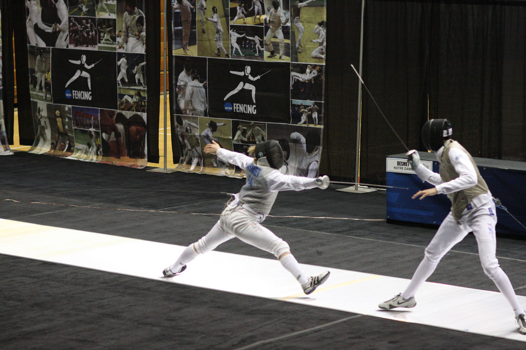 Men's foilist Ariel DeSmet won all 15 of his dual bouts Sunday at the NYU Invitational