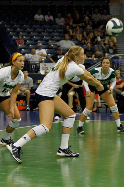 Junior Andrea McHugh had 13 kills and 15 digs in Notre Dame's 3-1 win over Buffalo on Saturday night.