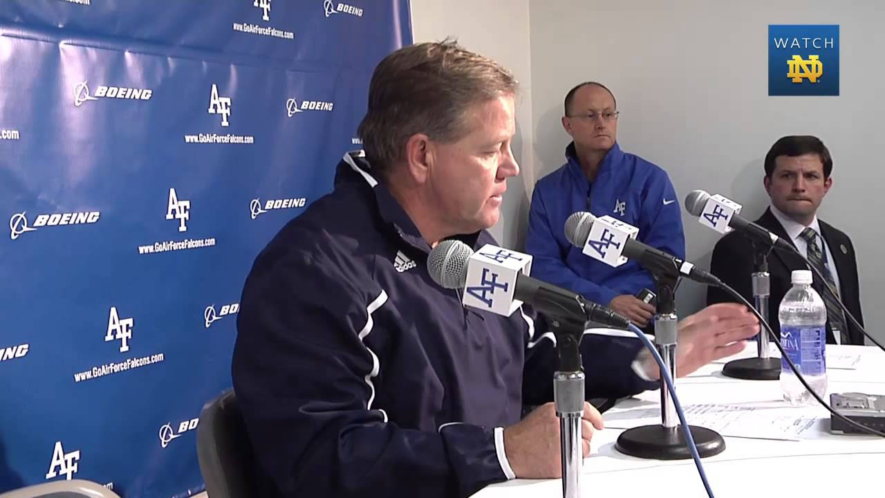 Coach Kelly Air Force Post Game Press Conference