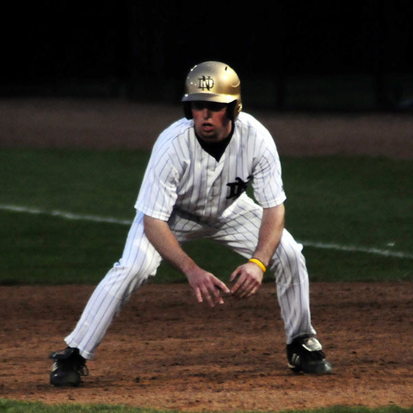 Junior LF Alex Robinson with 2-for-3 with an RBI double Friday night.