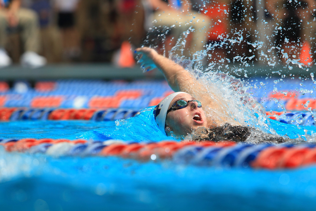 Junior Kelly Ryan earned a pair of fifth place finishes in the 200 back and the 100 free Sunday in Columbus, Ohio.