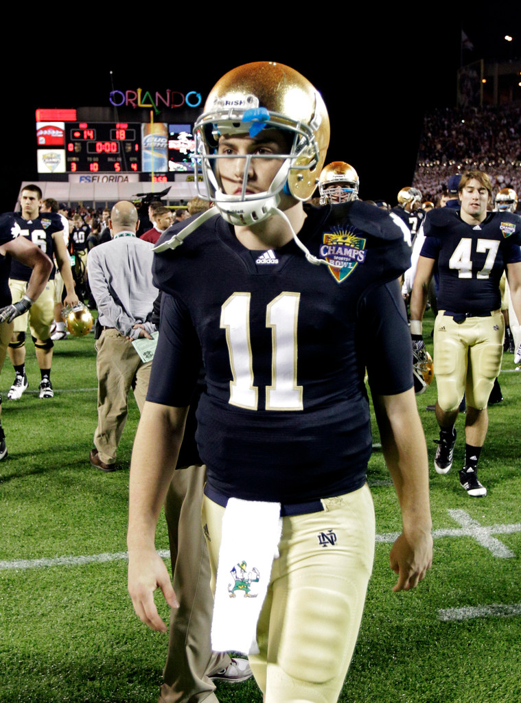 Irish Falter Down the Stretch, Lose to No. 25 FSU 18-14 (AP)
