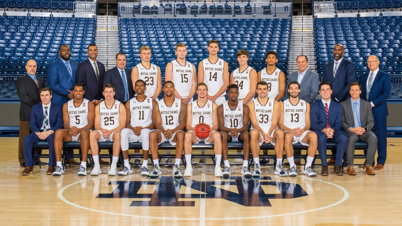 2018-19 Notre Dame Basketball Team Photo