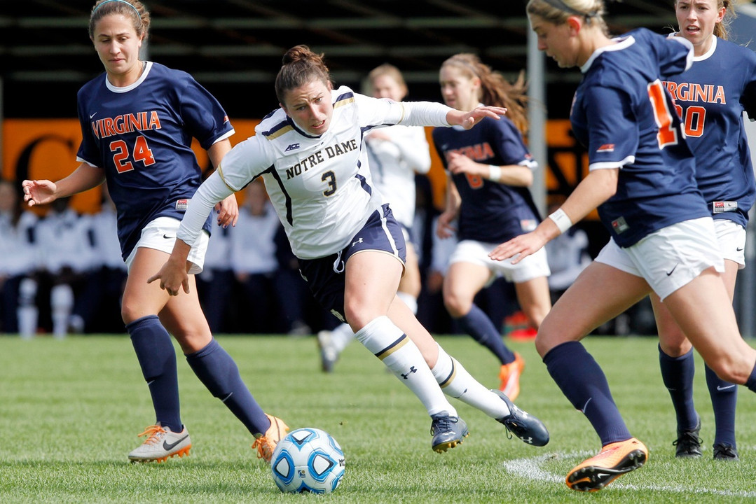 Sophomore midfielder Morgan Andrews scored her team-high fifth goal and added an assist in Notre Dame's 2-0 win at Pittsburgh on Thursday