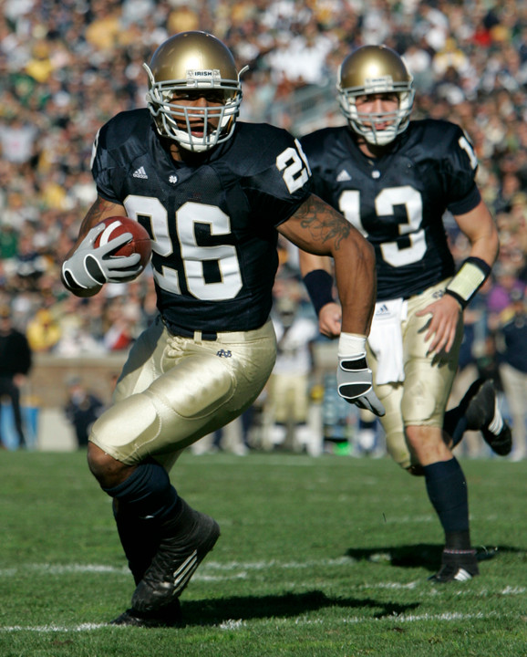 Senior halfback Travis Thomas scored three touchdowns in last week's 46-44 triple-overtime loss to Navy.