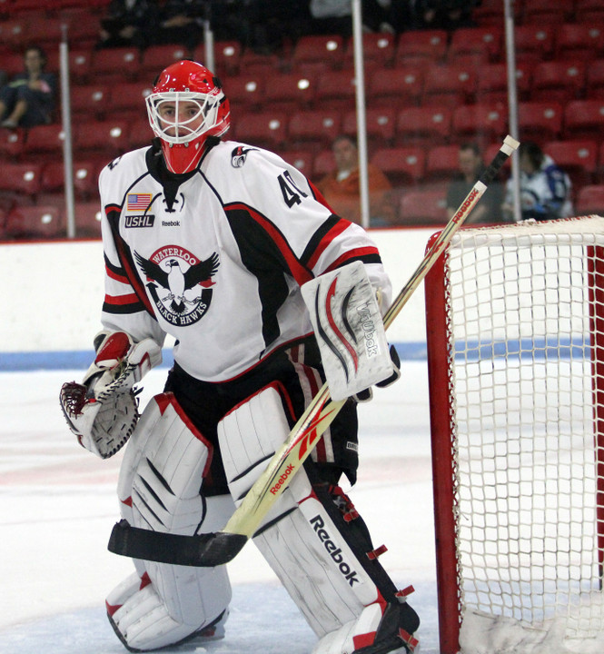 Freshman goaltender Cal Petersen brings his puck-stopping skills to Notre Dame from the USHL's Waterloo Black Hawks.