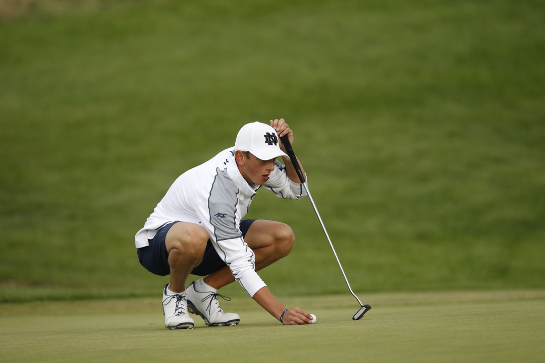 Freshman Thomas Steve led all members of the Notre Dame starting lineup with a two-over-par 73 on Monday during the second round of the Fighting Irish Golf Classic at Lost Dunes Golf Club