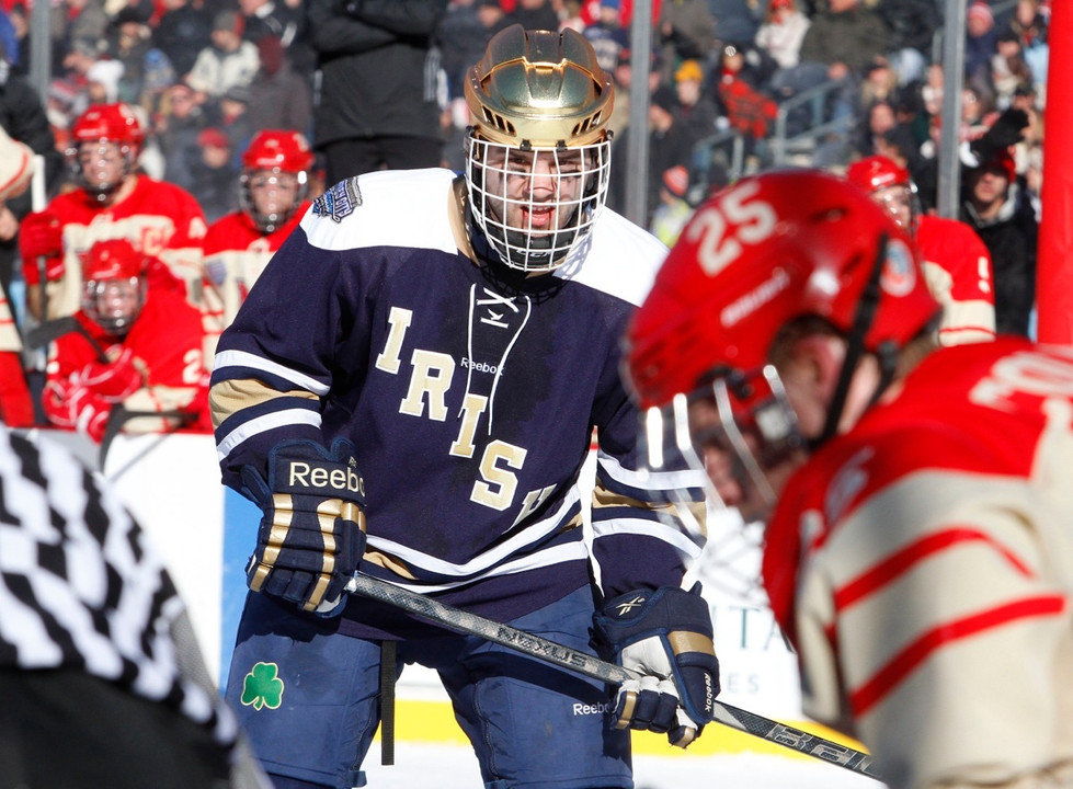 Junior left wing Jeff Costello scored the game-winning goal at 8:33 of the third period in the 2-1 win over Miami.