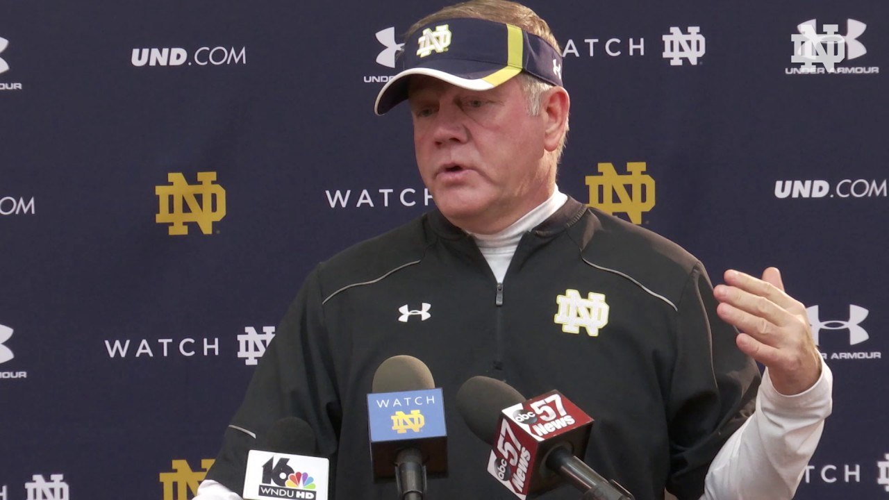 Brian Kelly Post Practice Comments- Virginia Tech Week