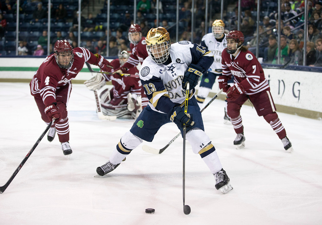 Vince Hinostroza's two third period goals made the difference on Saturday night.