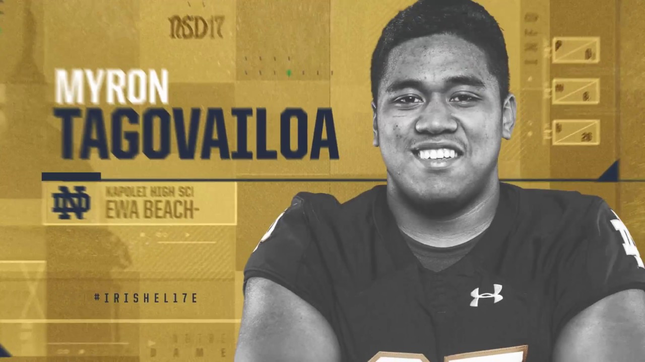 Myron Tagovailoa Highlights - Notre Dame Football - NSD17