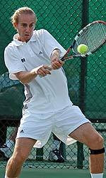Senior Eric Langenkamp will play his final home match on Thursday.