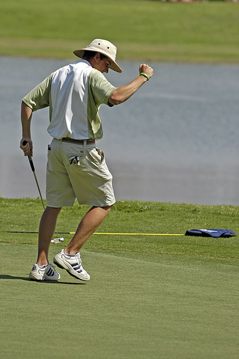 Junior Josh Sandman is in position to collect his third consecutive top-10 finish, currently sharing ninth place at 142 (-2) through two rounds at the National Invitational Tournament in Tucson, Ariz.