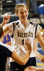 Senior middle blocker Lauren Brewster has been the MVP of both of the last two Shamrock Invitationals.