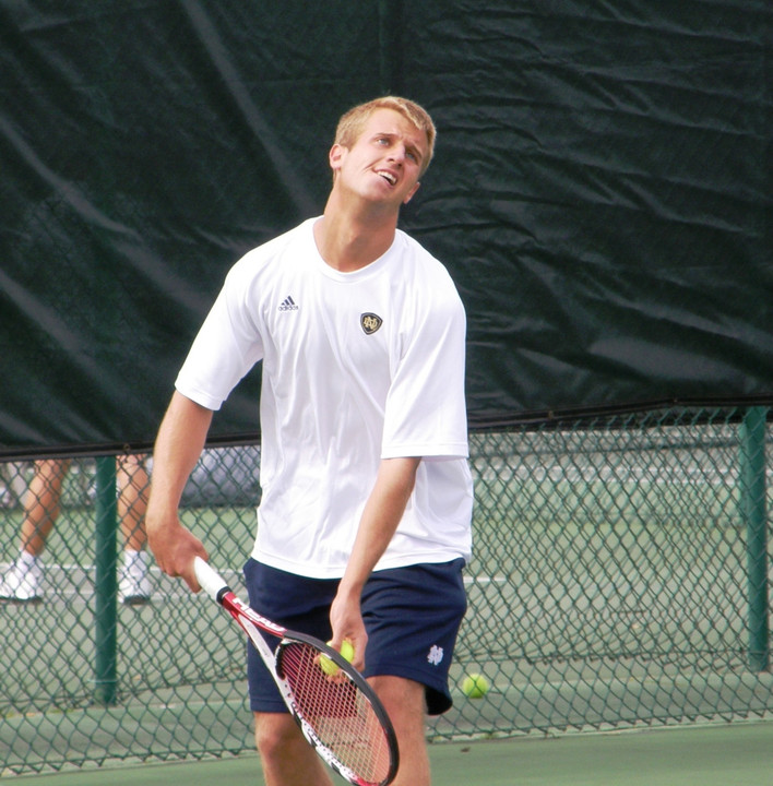 David Anderson won his fifth singles match versus Louisville.