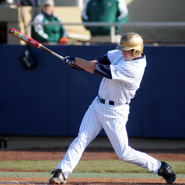 Senior Evan Sharpley hit a two-run home run to give the Irish a 4-0 first inning lead.