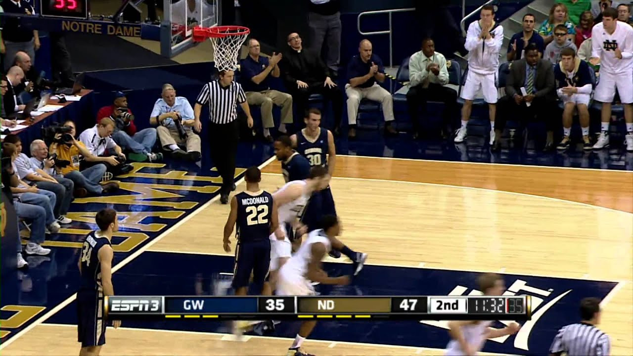 Irish Defeat GW - Notre Dame Men's Basketball