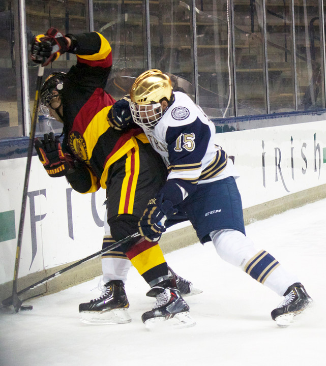 Notre Dame Senior Alternate Captain Peter Schneider