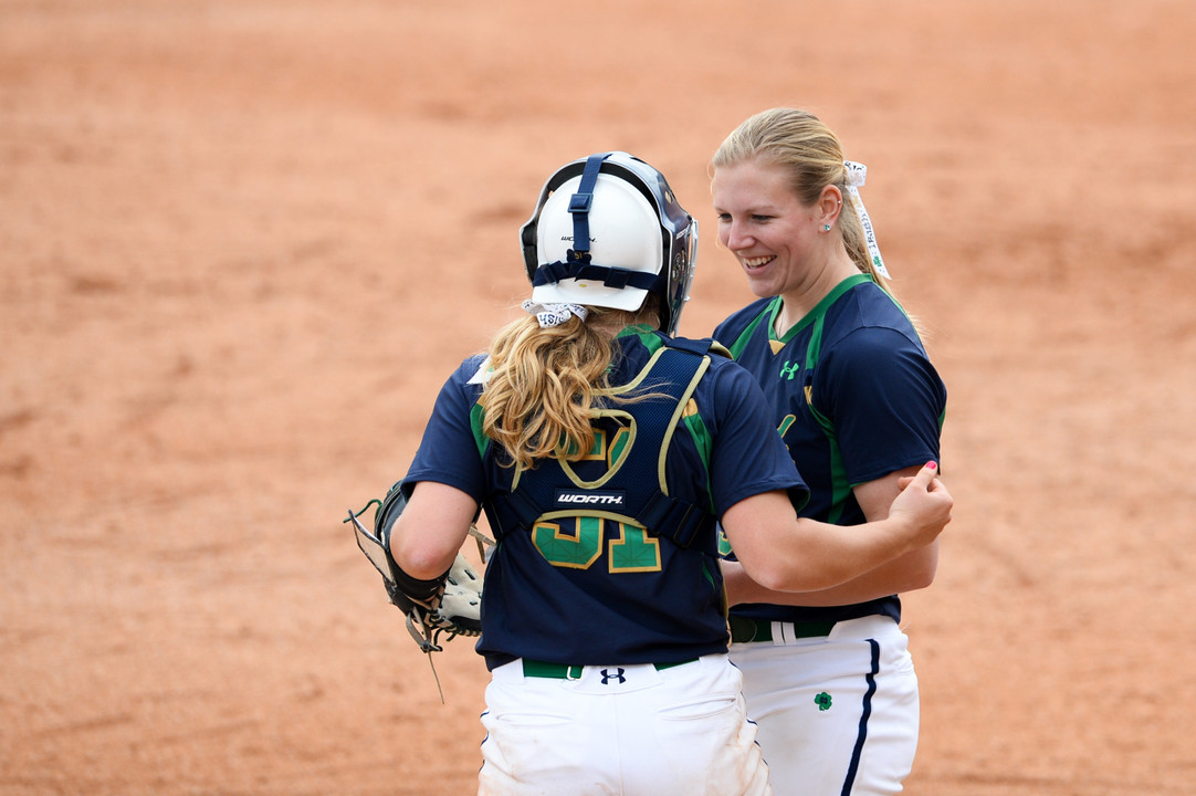 Senior catcher Cassidy Whidden and junior pitcher Allie Rhodes