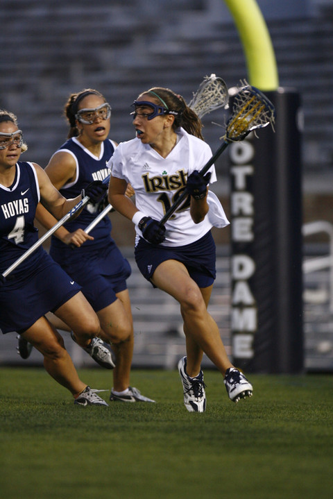 All-American candidate Gina Scioscia leads the Irish in scoring with 38 goals and 21 assists for 59 points.  Scioscia and her teammates face Northwestern in the first round of the NCAA Tournament on Sat., May 15